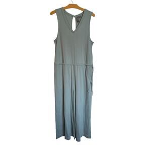 NWT Sweaty Betty Cruise Cupro Jumpsuit Smoke Blue Modal Wide Leg Travel Size M